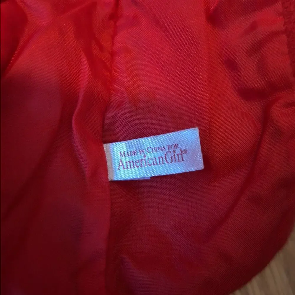 American Girl Doll Red Equestrian Riding Jacket Gold Buttons Coat Retired F04